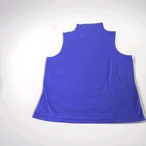 Athleta Outbound‎ Tank Top Women's Size Large Royal Blue Turtleneck Activewear